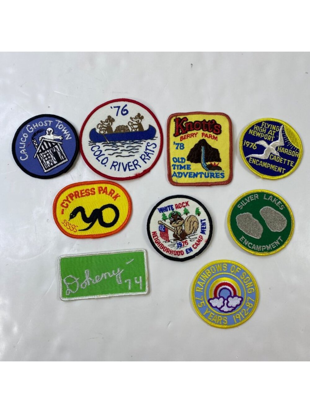 Vintage Girl Scouts Embroidered Souvenir Patch Collection